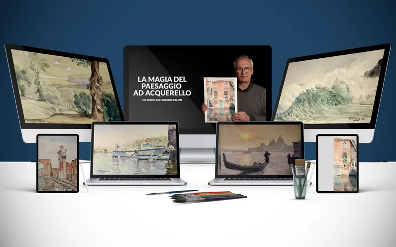 La magia del paesaggio ad acquerello
