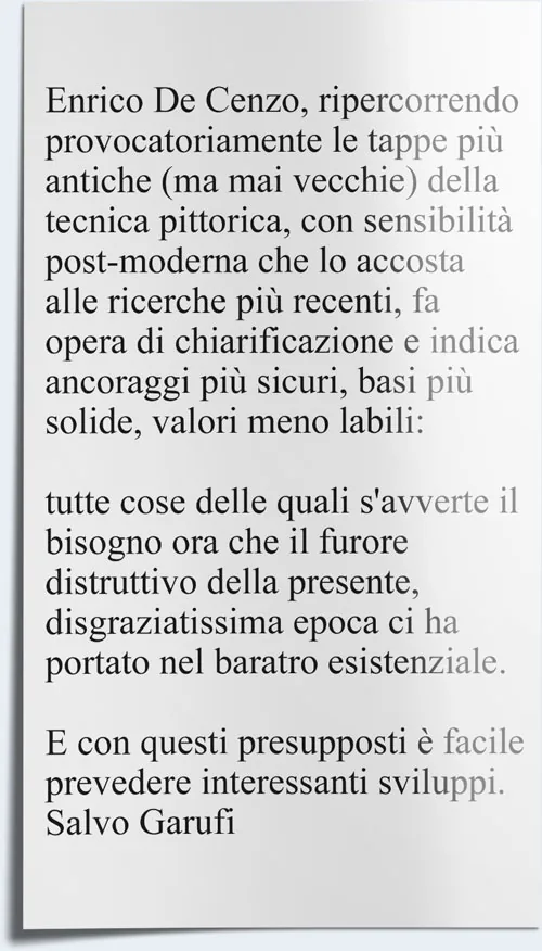 Ritaglio dell&rsquo;articolo di Salvo Garufi su Enrico De Cenzo