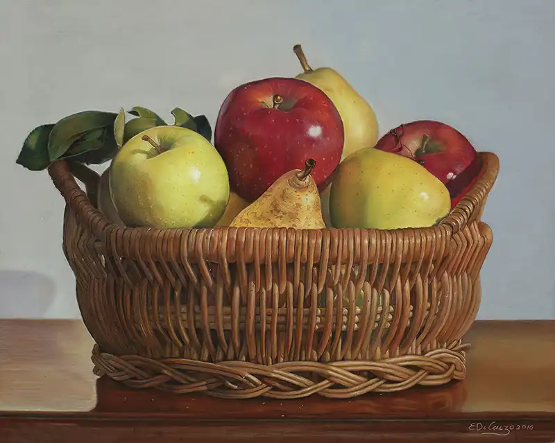 Cesta con frutta &mdash; opera a pastello morbido