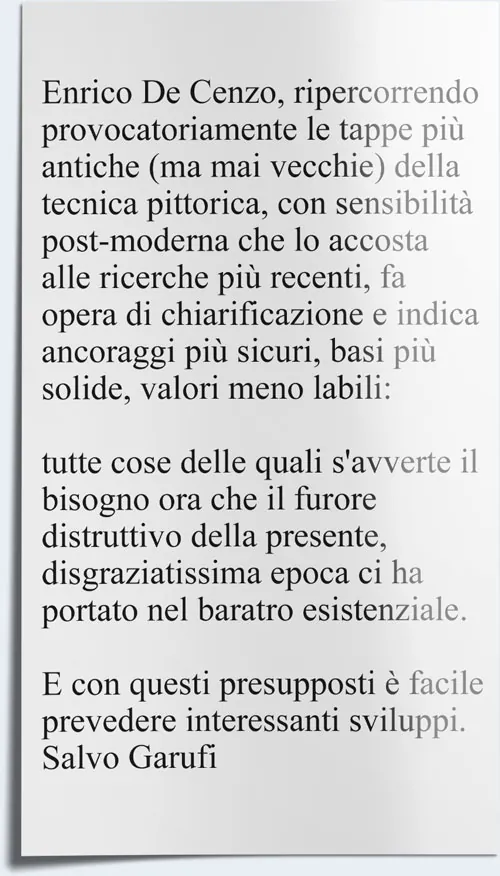 Ritaglio dell&rsquo;articolo di Salvo Garufi su Enrico De Cenzo