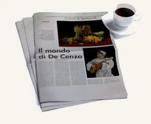 Ritaglio dell&rsquo;articolo di Nin&igrave; Parmendola su Enrico De Cenzo