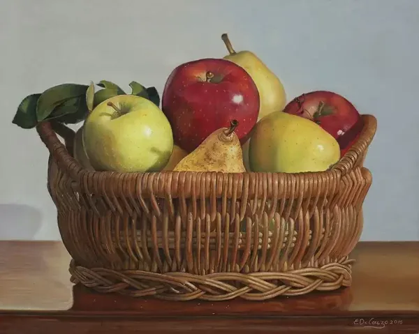 Cesta con frutta &mdash; opera a pastello morbido