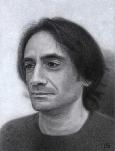 Disegno a matita su carta realizzato da Giovanni Vescera durante un corso di Enrico De Cenzo