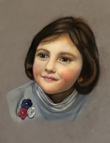 Work executed with soft pastels by the student Antonella Ferraro