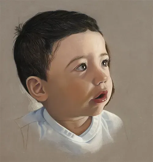 Work executed with soft pastels by the student Paola De Angelis